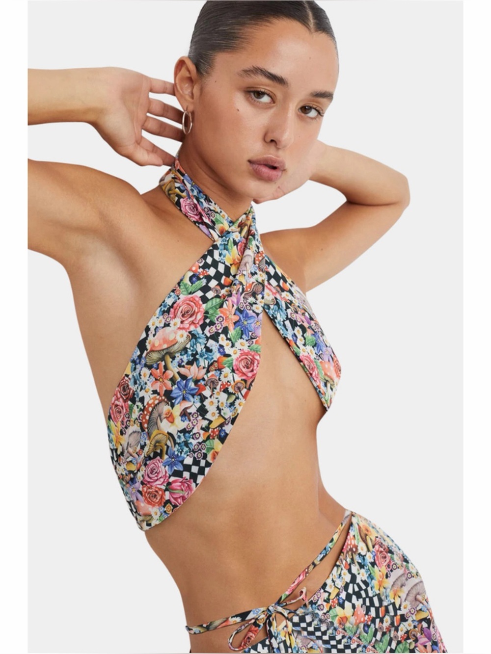 For Love & Lemons Deidre Halter Scarf Top
